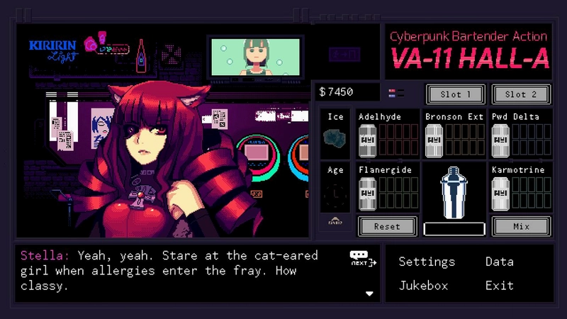 VA 11 HALL A赛博朋克酒保行动游戏预览图