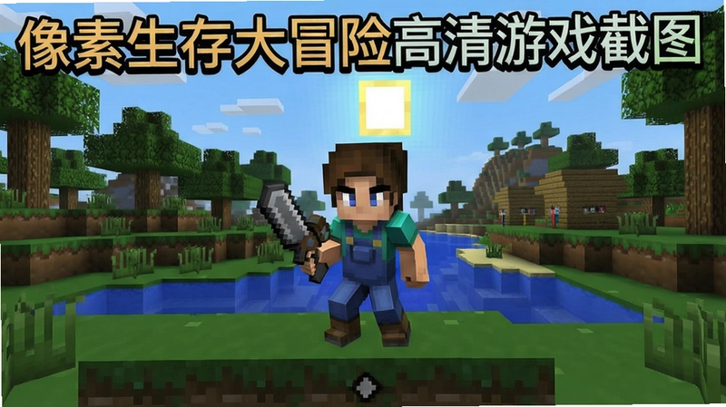 像素生存大冒险游戏主界面与角色选择画面,像素风生存冒险世界,“像素生存大冒险高清游戏截图”