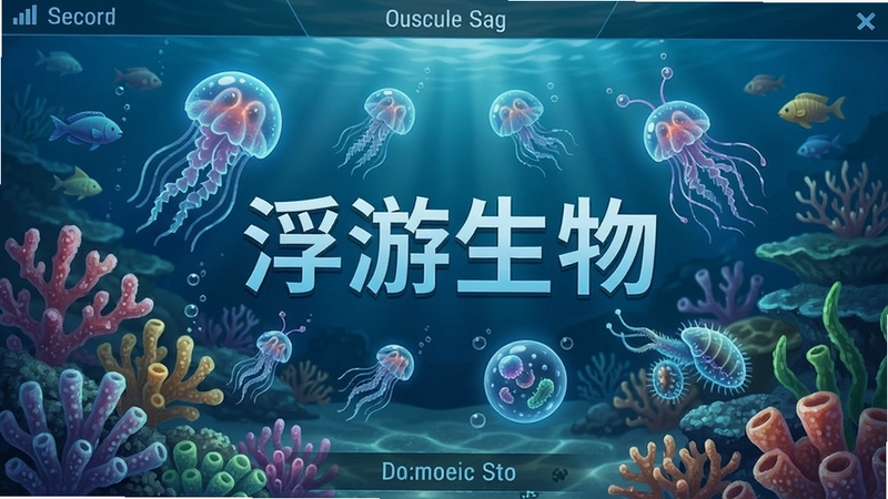 浮游生物电脑版游戏场景,海底浮游生物进化,美丽微观世界,“浮游生物”