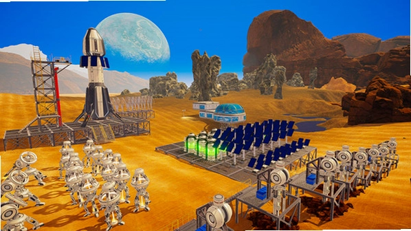 栖息地 游戏截图 星球表面 角色特写 太空基地全景