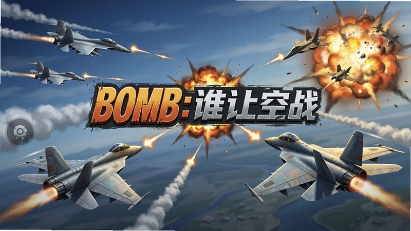 BOMB��˭�ÿ�ս ��Ϸ�����棬���ս�����ڿ��м��ҽ��𣬱�ը�����β���ƣ���BOMB��˭�ÿ�ս�� logo