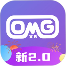 OmgXR功能模块示意图,推荐页、社区、互动图标,用户界面设计