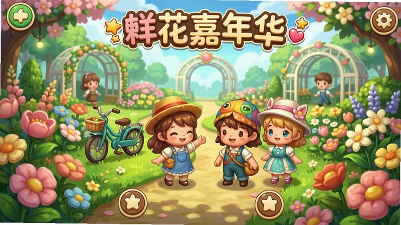 �ʻ����껪��Ϸ����,չʾ�����Ļ�԰�Ϳɰ��Ľ�ɫ