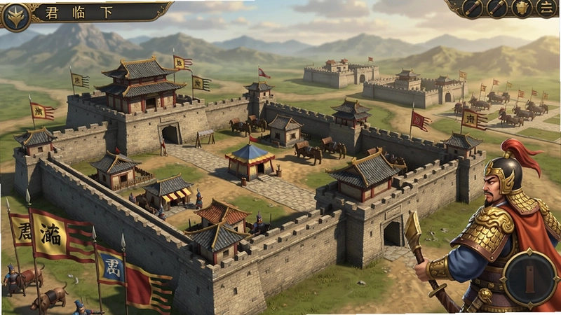 君临天下, 三国策略战争, 游戏画面, 城池建设, 武将出征