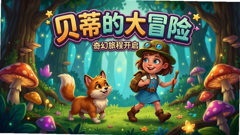 ���ٵĴ�ð����Ϸ���Ӿ�ͼ��СŮ����������������ɭ����ð�գ��������ͯ��ɫ�ʣ������ٵĴ�ð�ա�����ó̿���