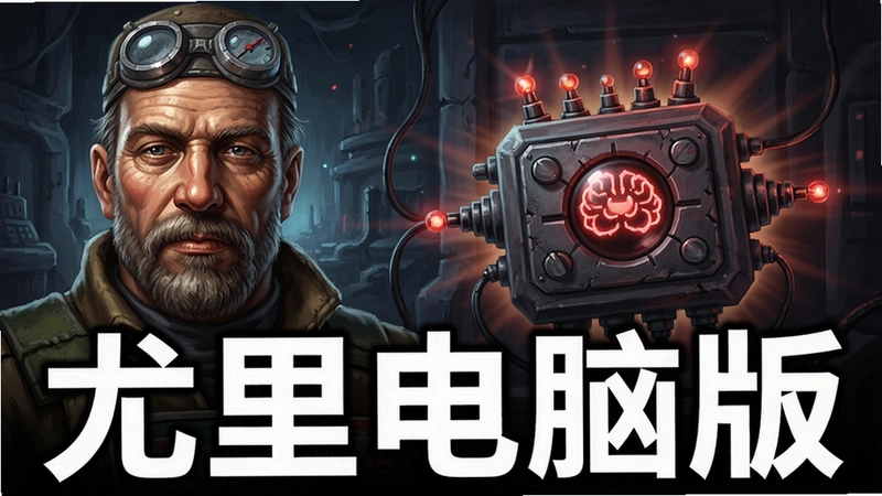 尤里电脑版游戏海报,尤里头像与心灵控制器,画面文字“尤里电脑版”