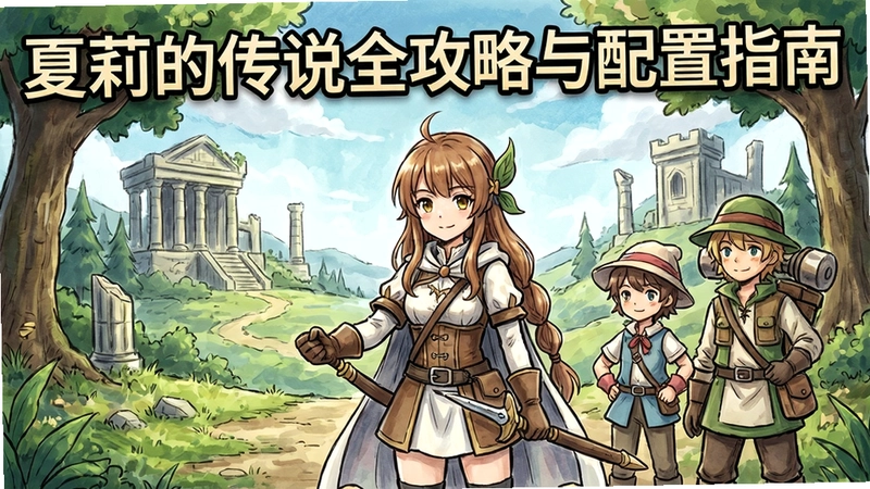 夏莉的传说游戏场景精美手绘风格主角夏莉与伙伴们冒险标题“夏莉的传说全攻略与配置指南”