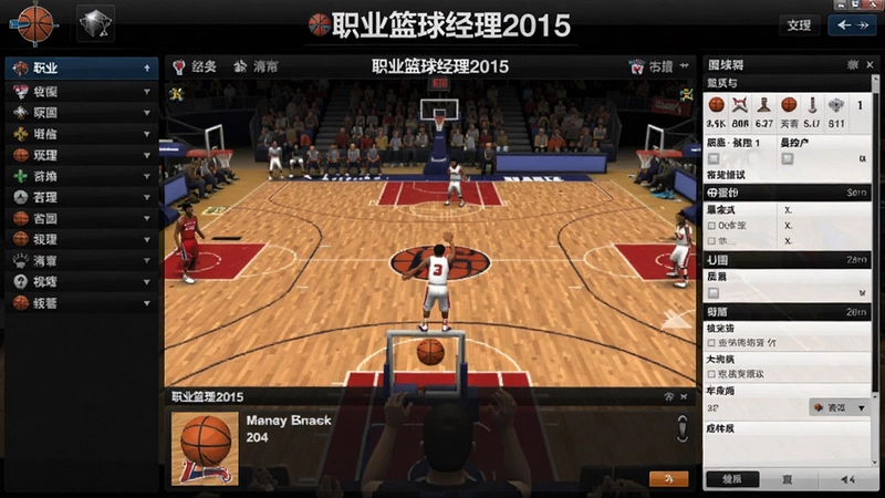 职业篮球经理2015游戏截图,展示球队管理界面,关键词“职业篮球经理2015”