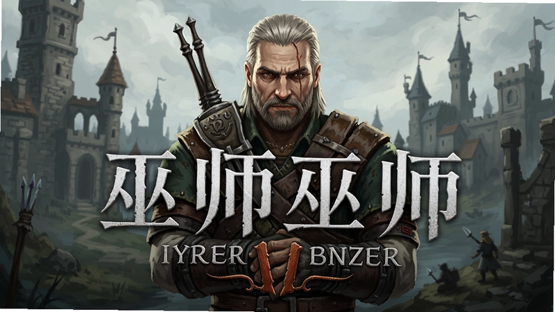 巫师巫师游戏封面展示,带有“巫师巫师”文字标题