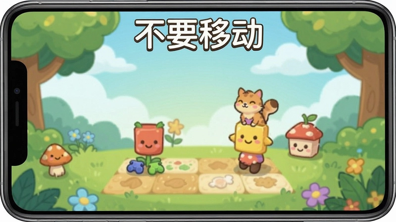 不要移动游戏主界面截图,清新休闲益智风格游戏画面,顶部居中显示