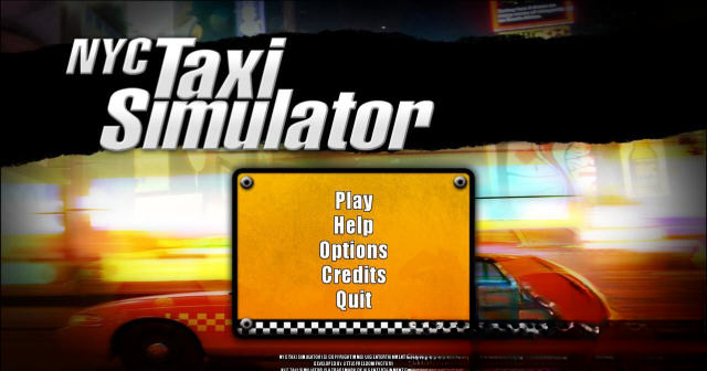 纽约城市出租车模拟乘客界面