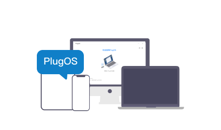 PlugOS官方版下载页面与版本选择示意图