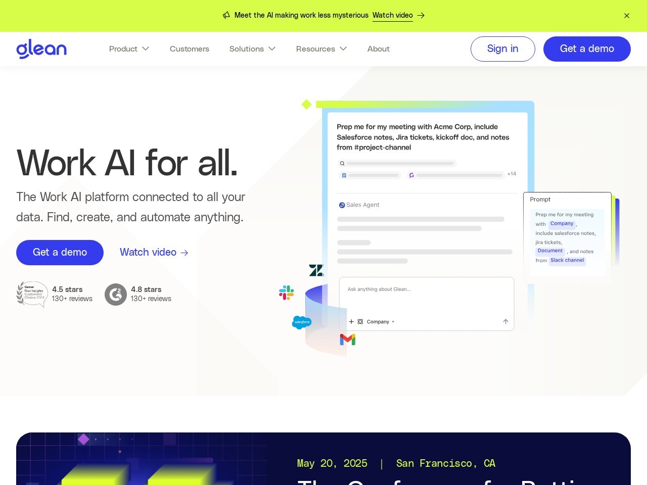 Gleanx效率工具软件界面与搜索整合功能展示