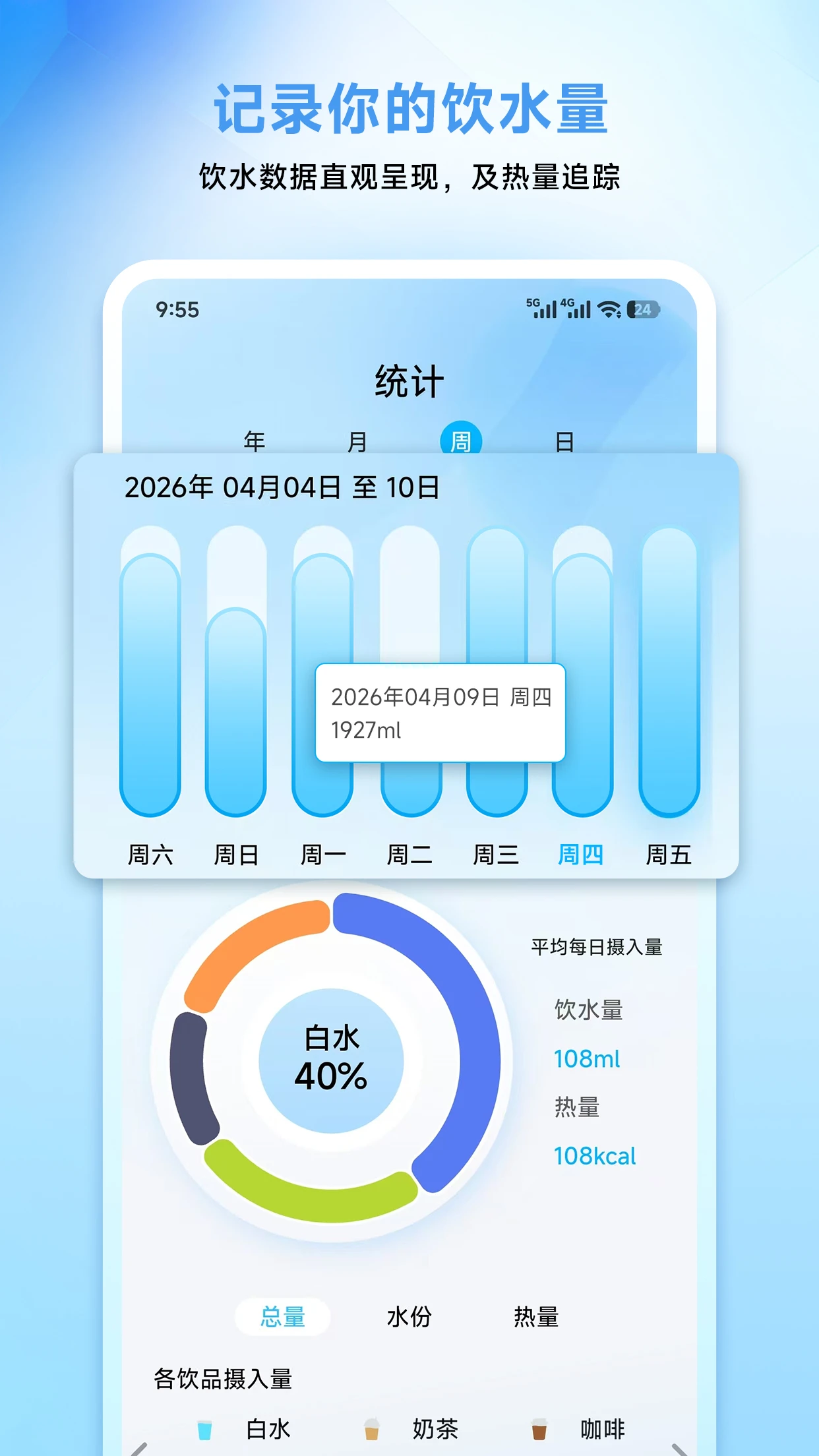 智能饮水管家连接水杯