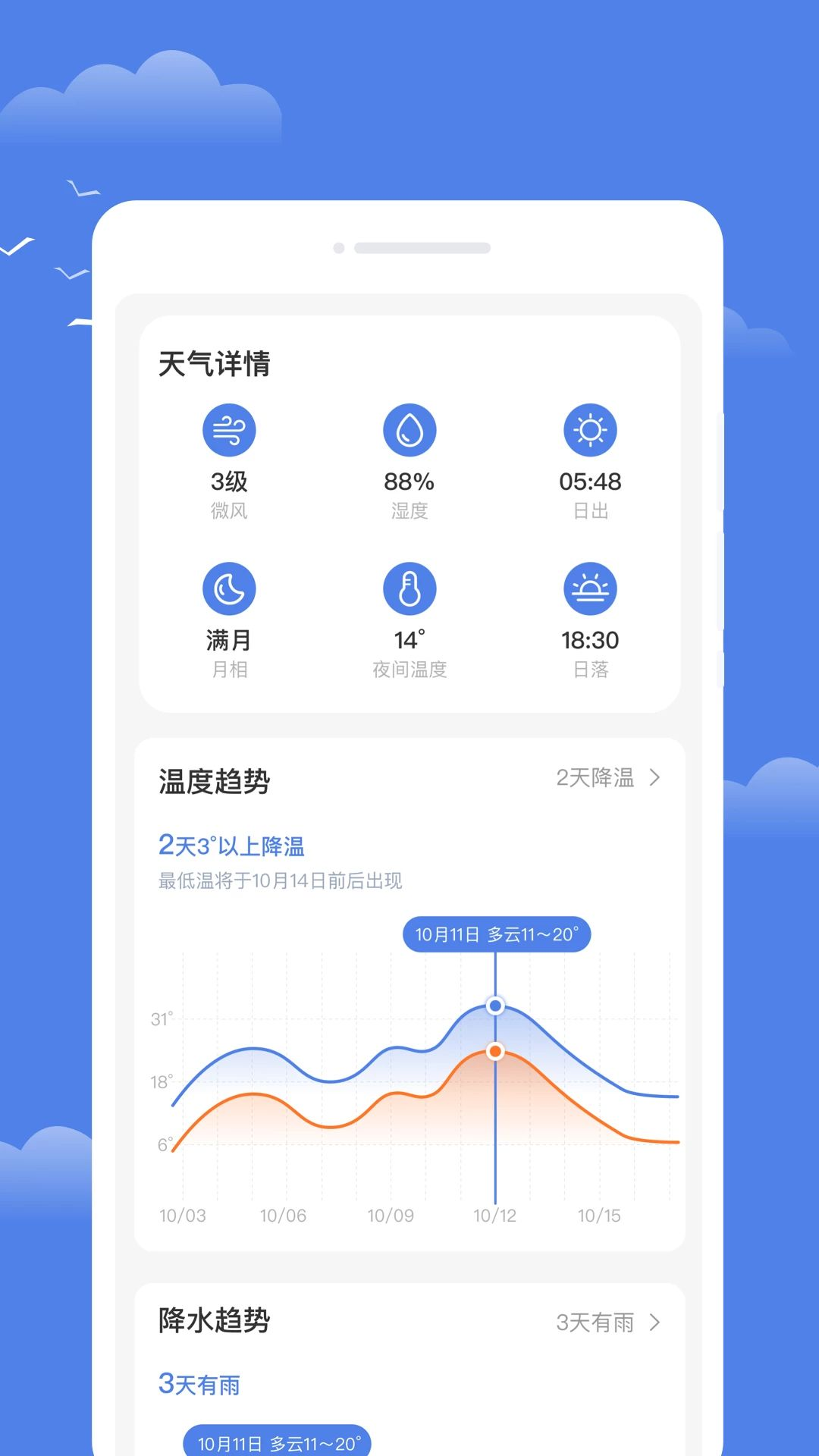 霃晢天气功能展示