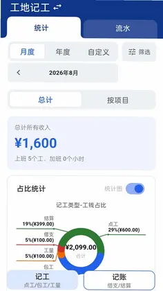 灵活记工记账预览图