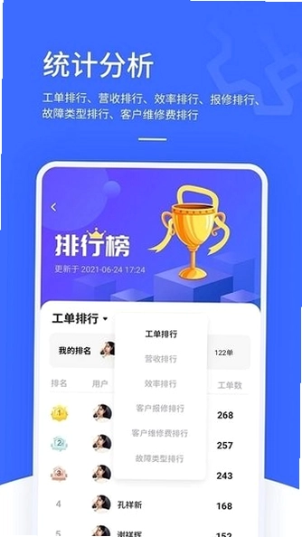 售后大师工单管理软件预览图