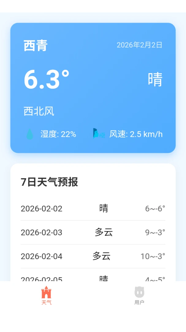 红驹天气助手功能展示