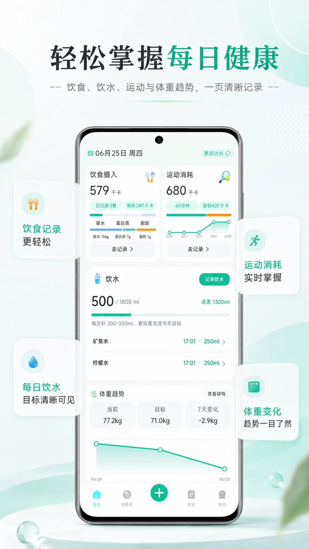 卡路里热量计算工具界面