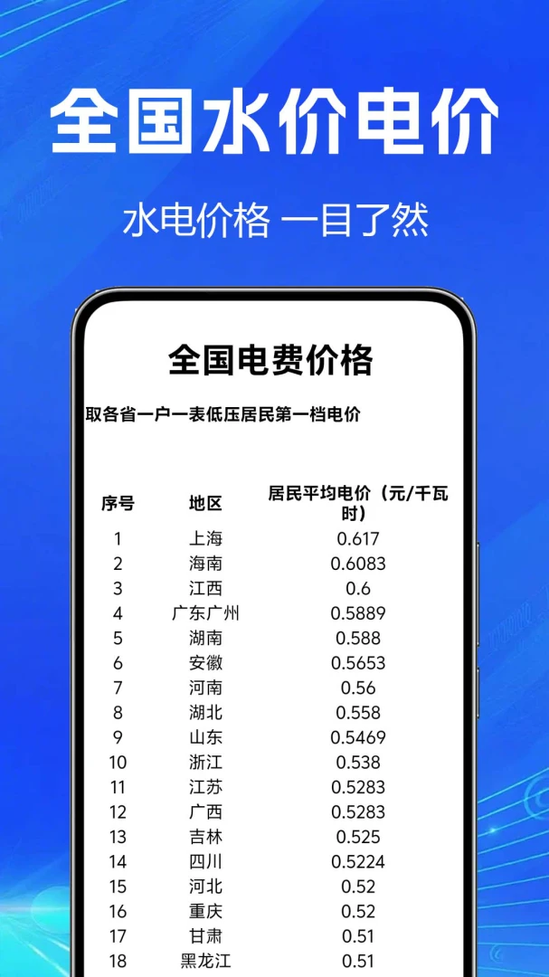 水电查询简易预览图