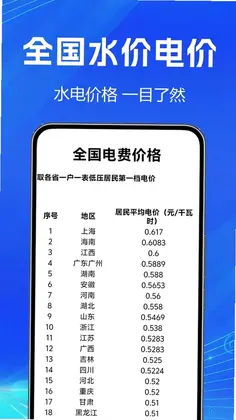 水电查询简易软件预览图