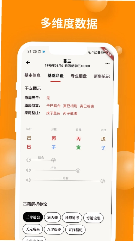 辰时八字排盘app预览图