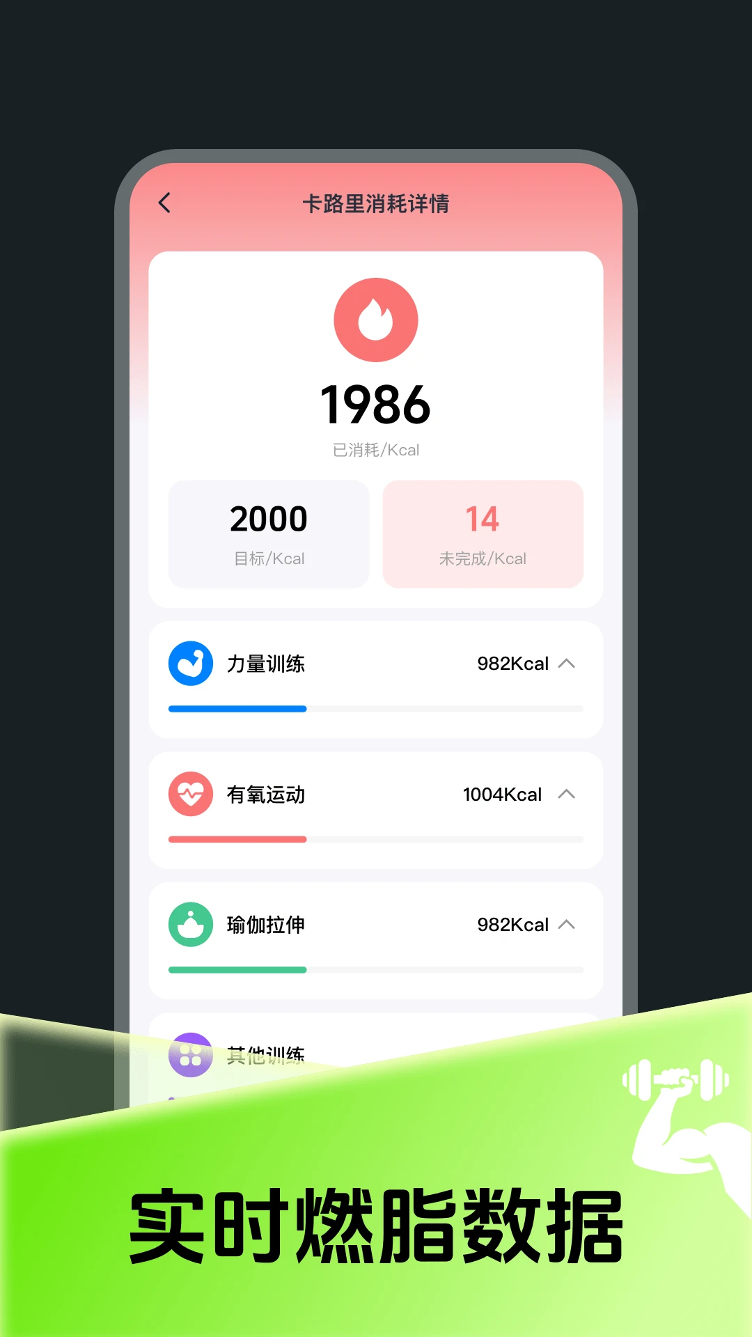 每日燃脂运动打卡功能展示