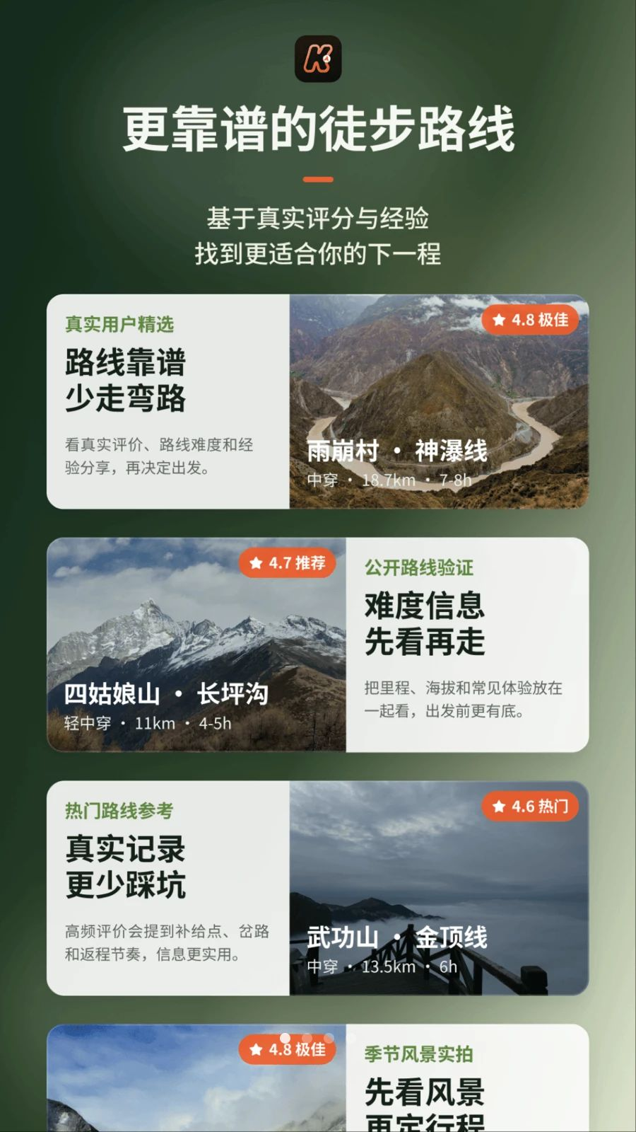 Hiko徒步记录界面