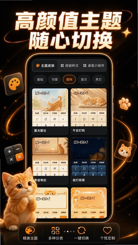 小橘猫咪计算器预览图