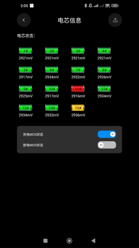历史报警信息界面