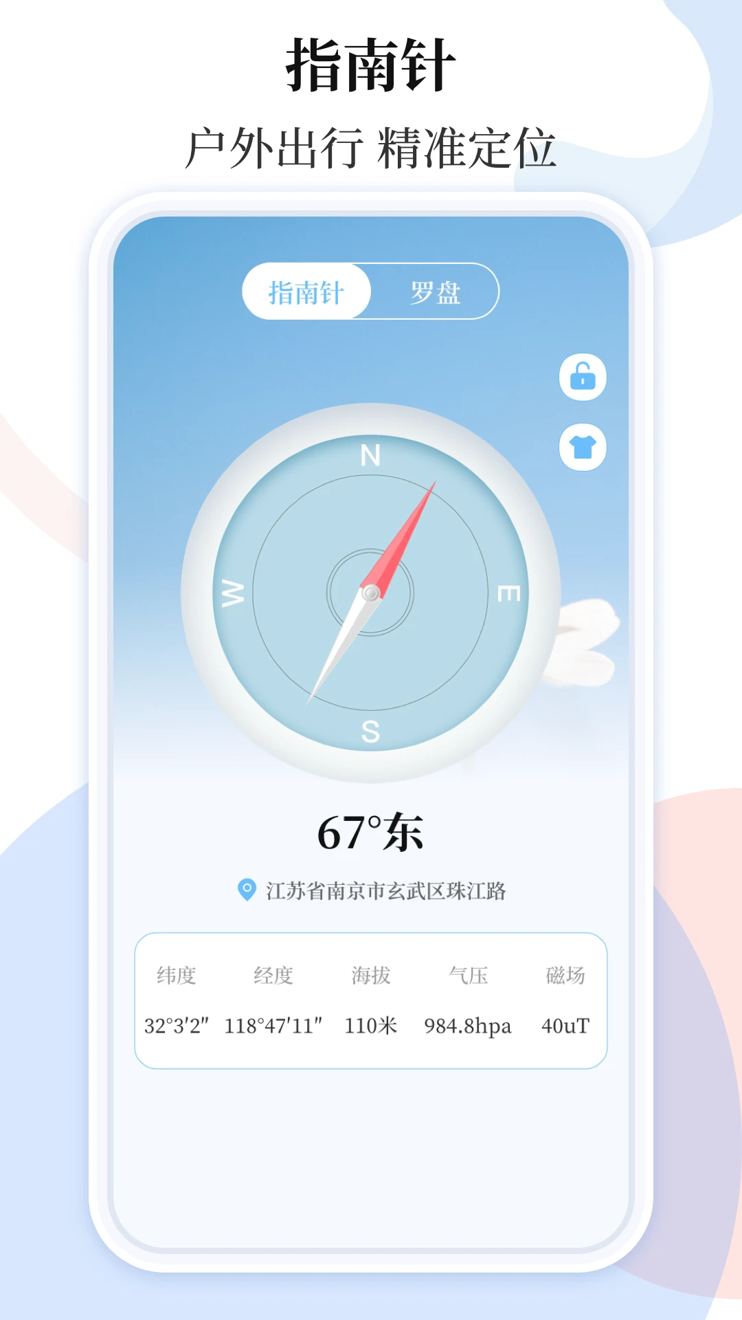 天气预报指南针