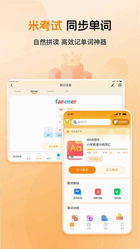 米考试背单词预览图