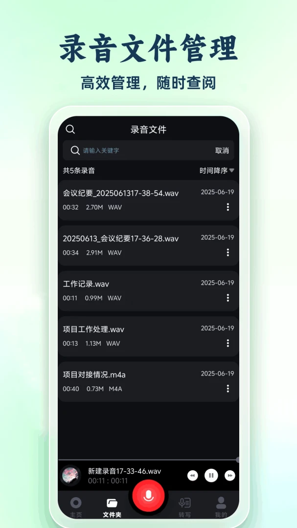 高清录音专家省电模式