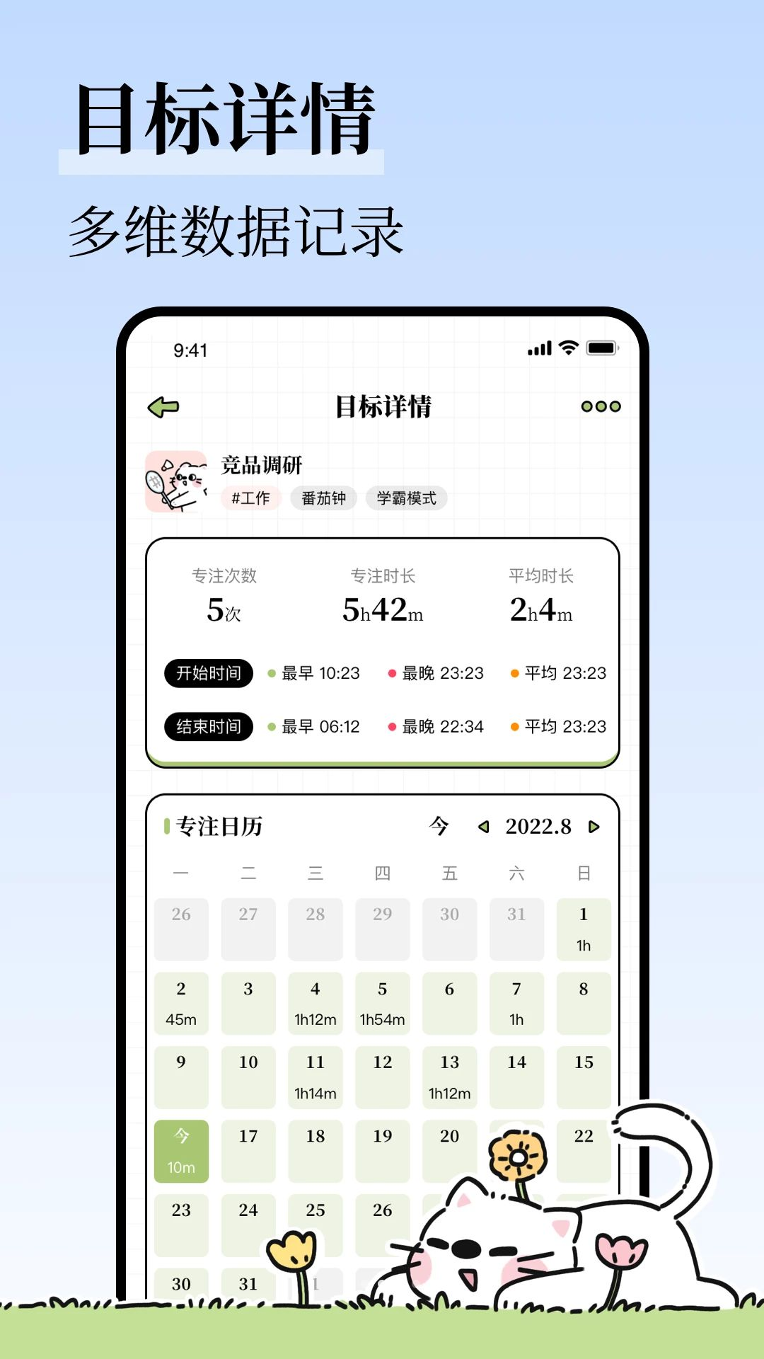 自律清单目标管理界面