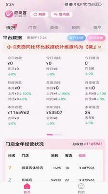 微美客美店管理系统预览图