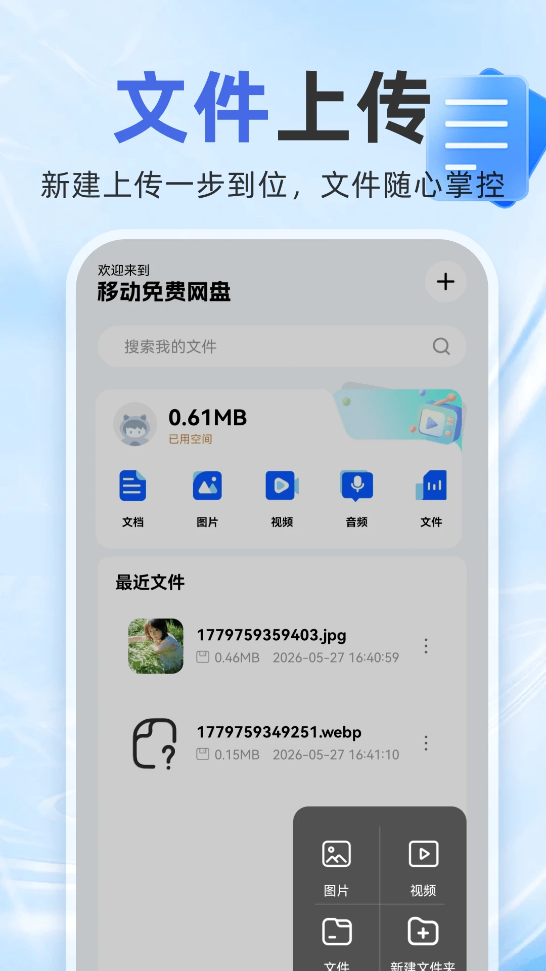 移动网盘存储文件格式
