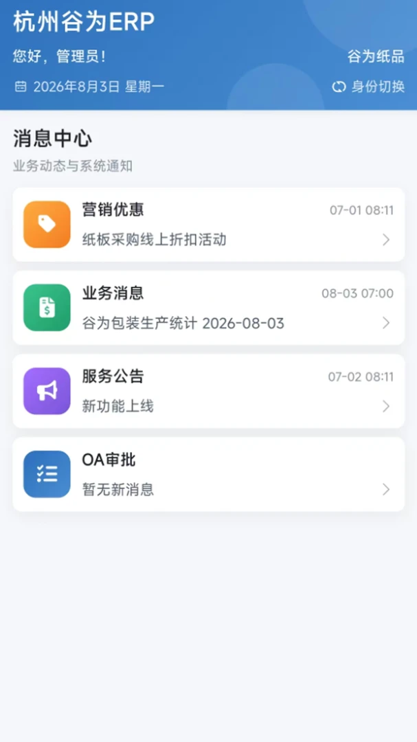 谷为ERP管理效率