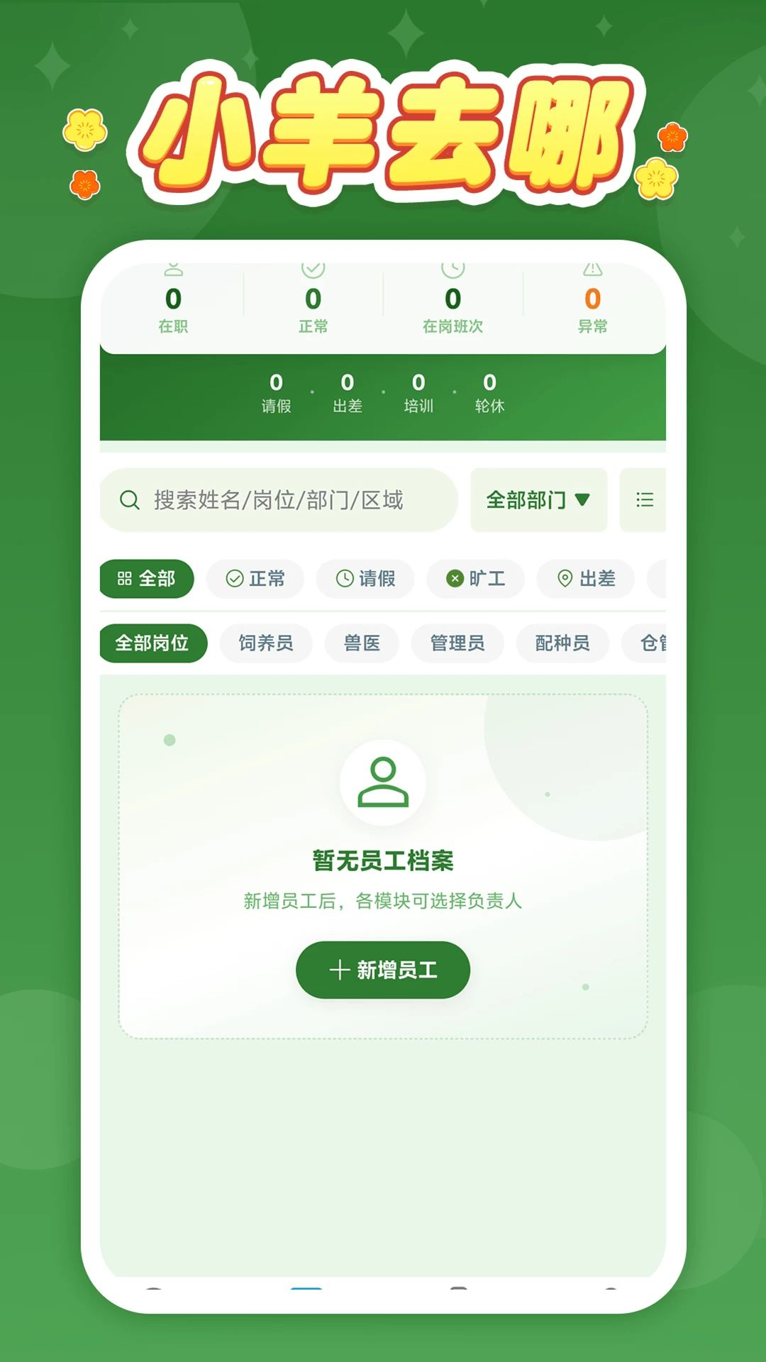 小羊去哪功能界面