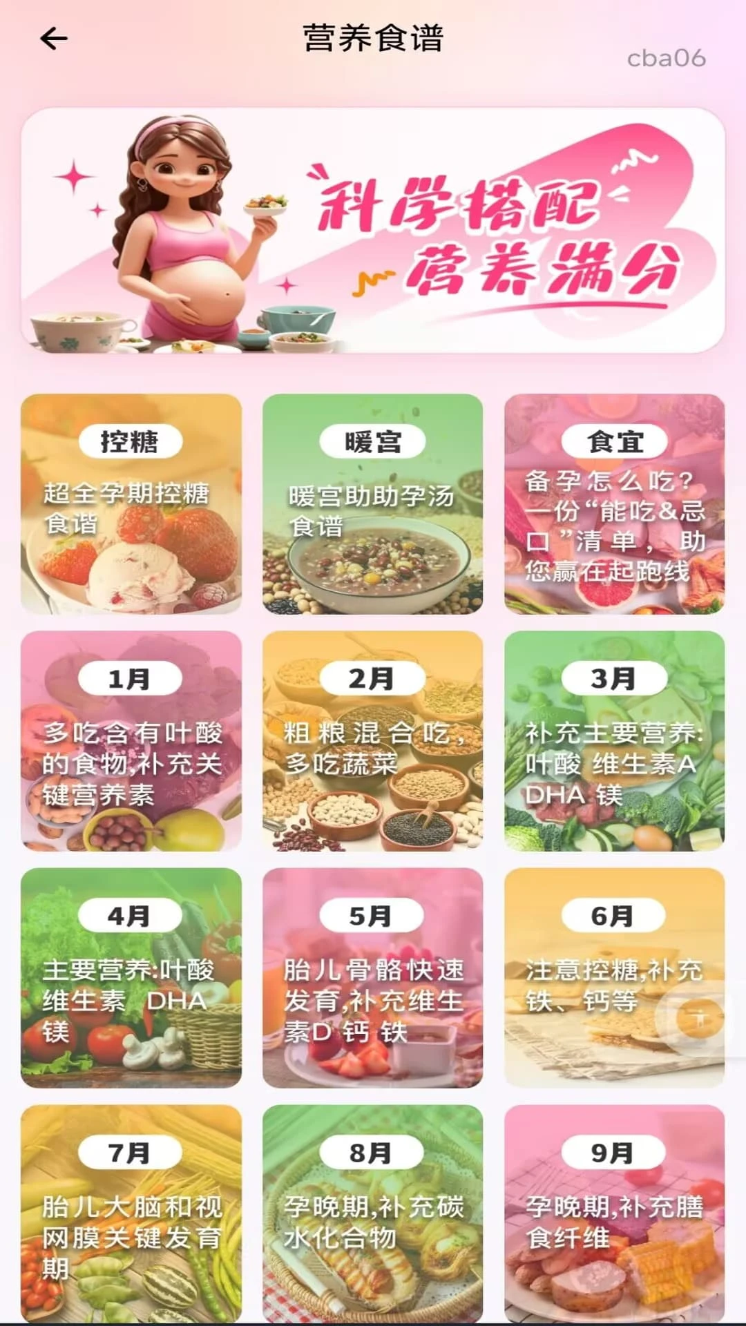 备孕育儿助手营养食谱
