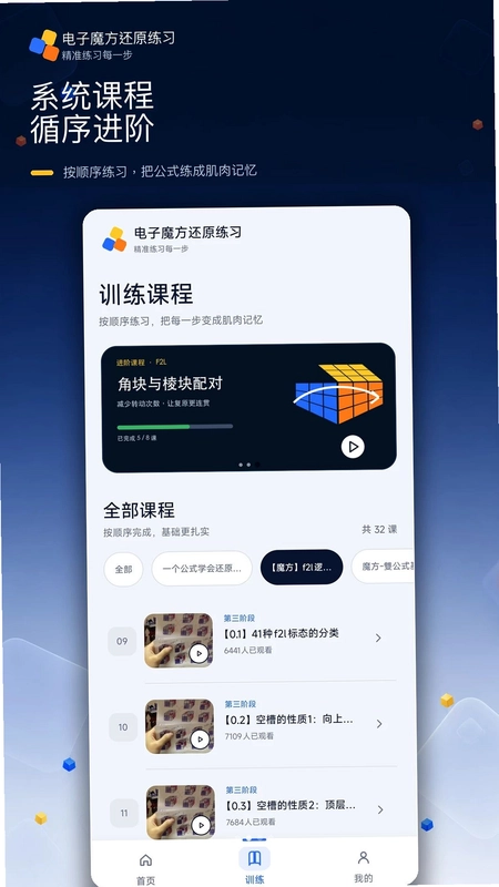 电子魔方还原练习预览图