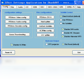 Vista Codec Package设置界面