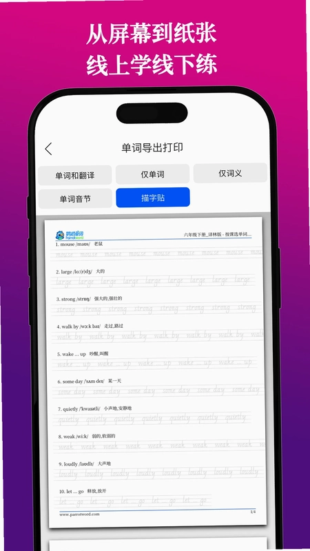 鹦鹉单词预览图