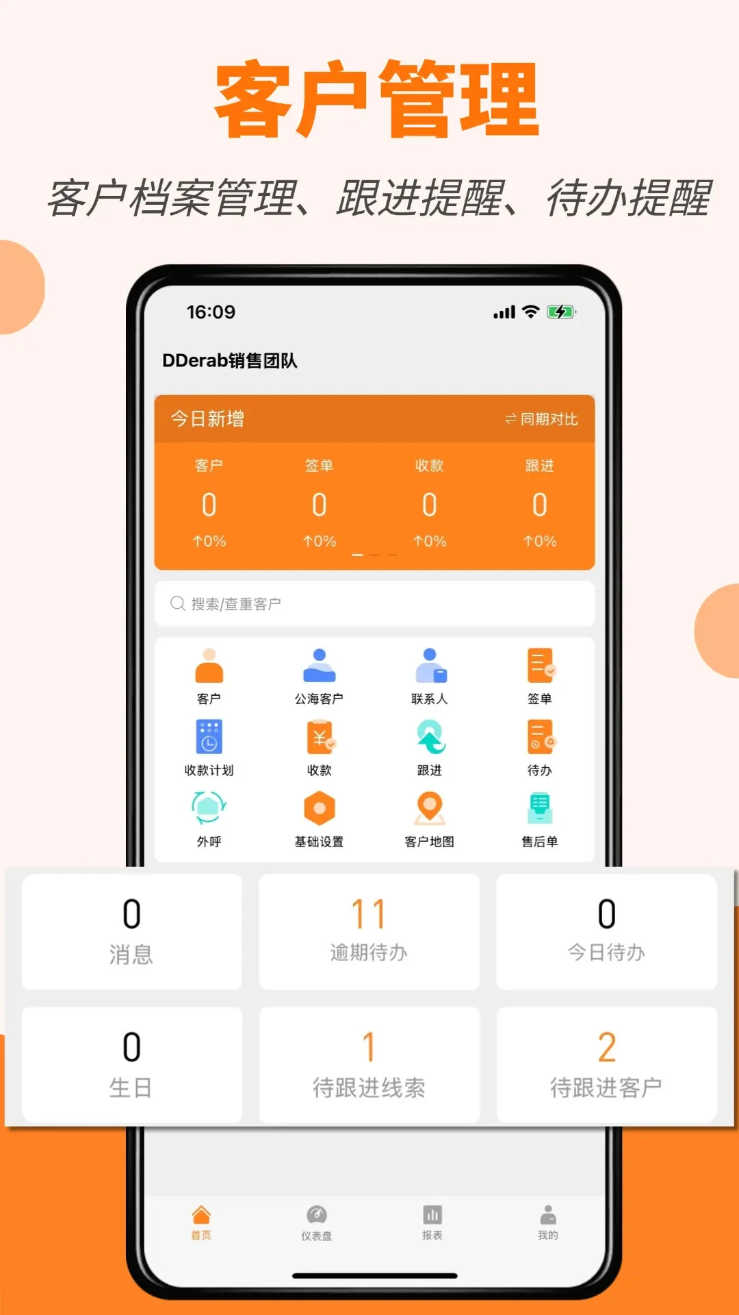 橙子CRM界面预览