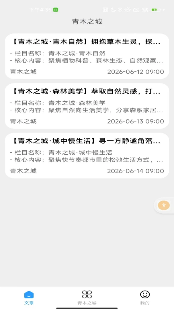 青木之城功能截图