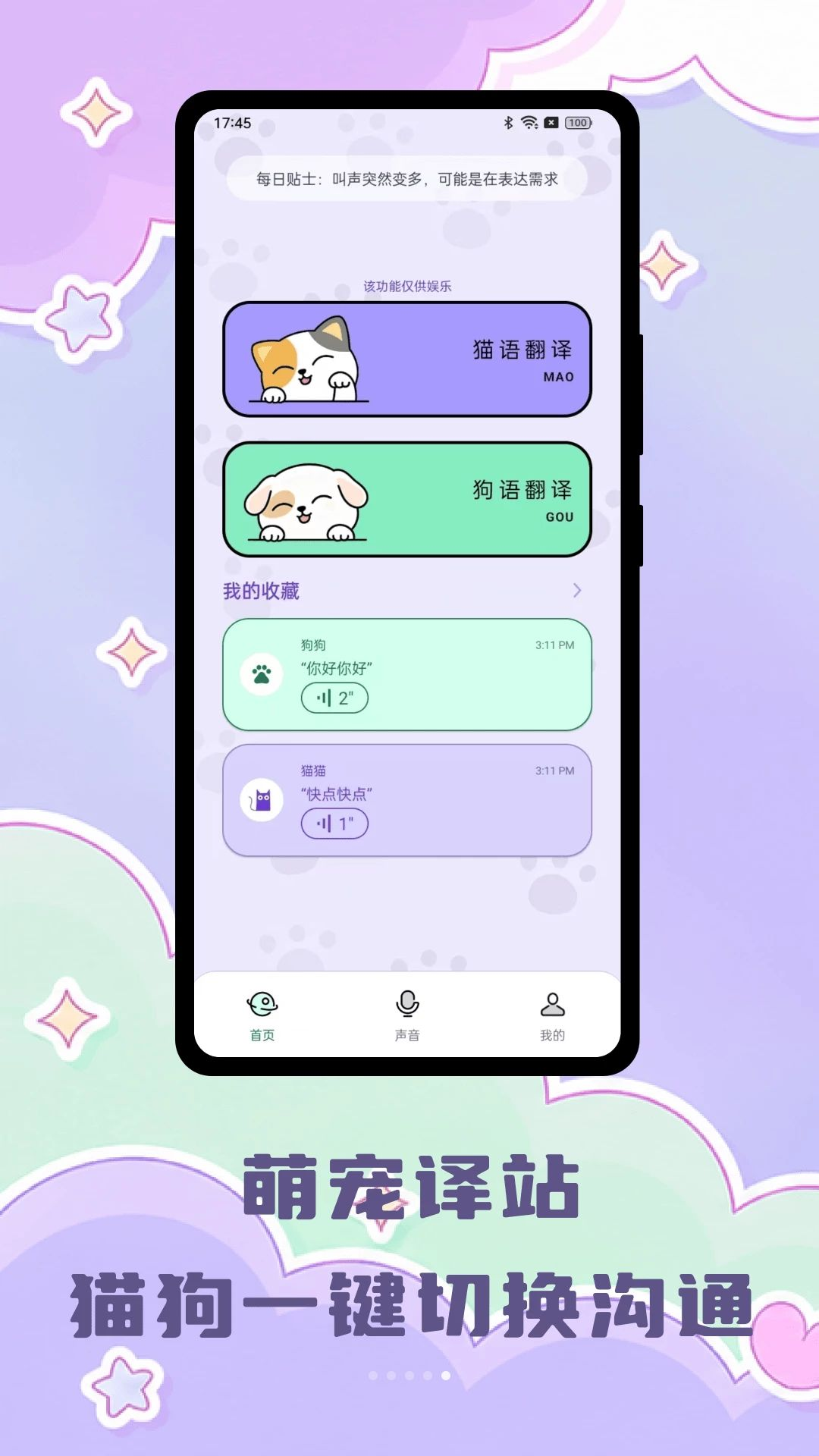 喵汪宠语翻译使用场景
