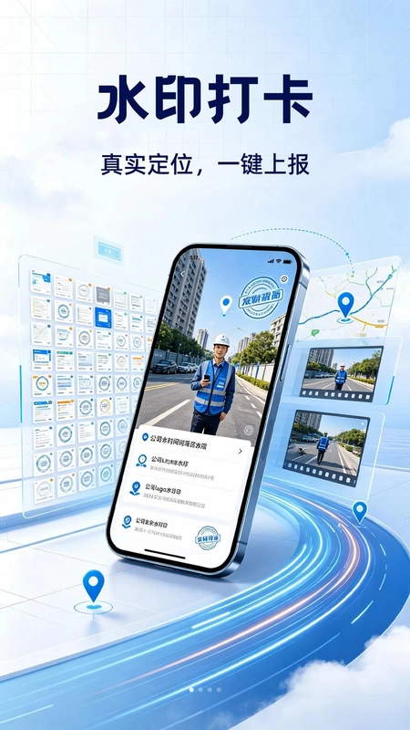 水印相机考勤定位打卡预览图