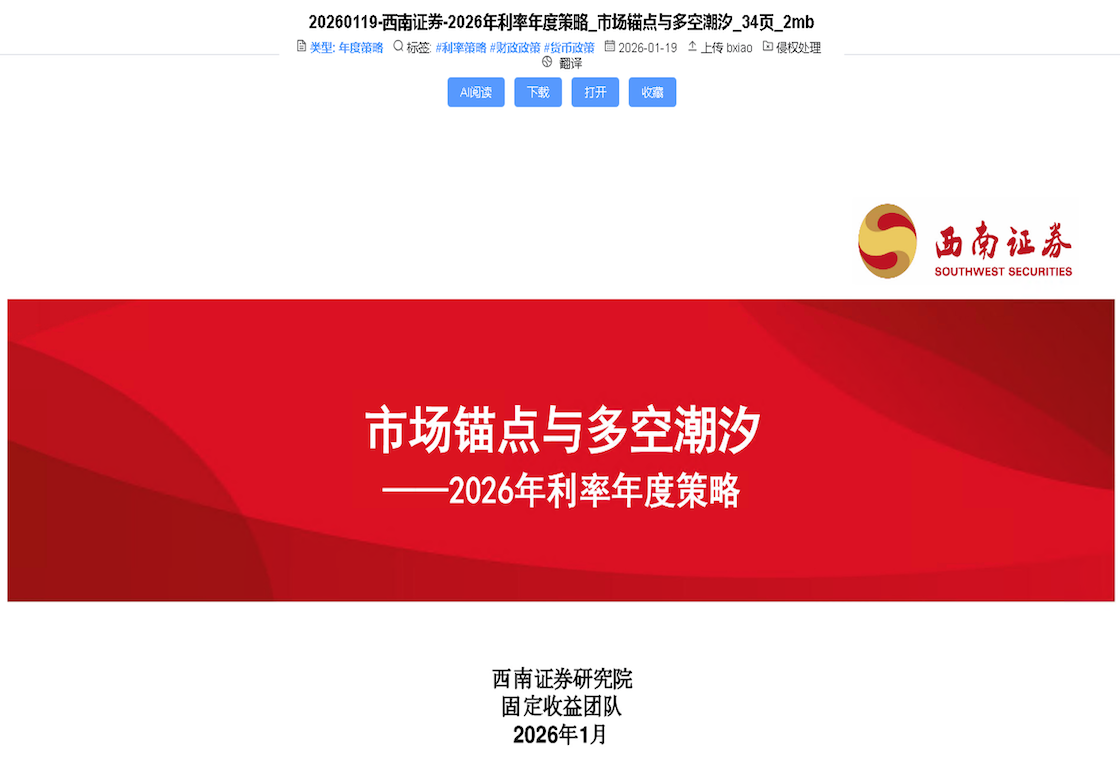 研报客界面