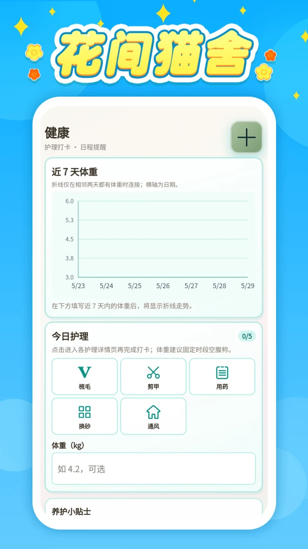 花间猫舍驱虫提醒