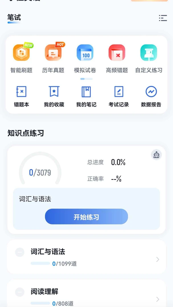 学位英语考试冲题库预览图