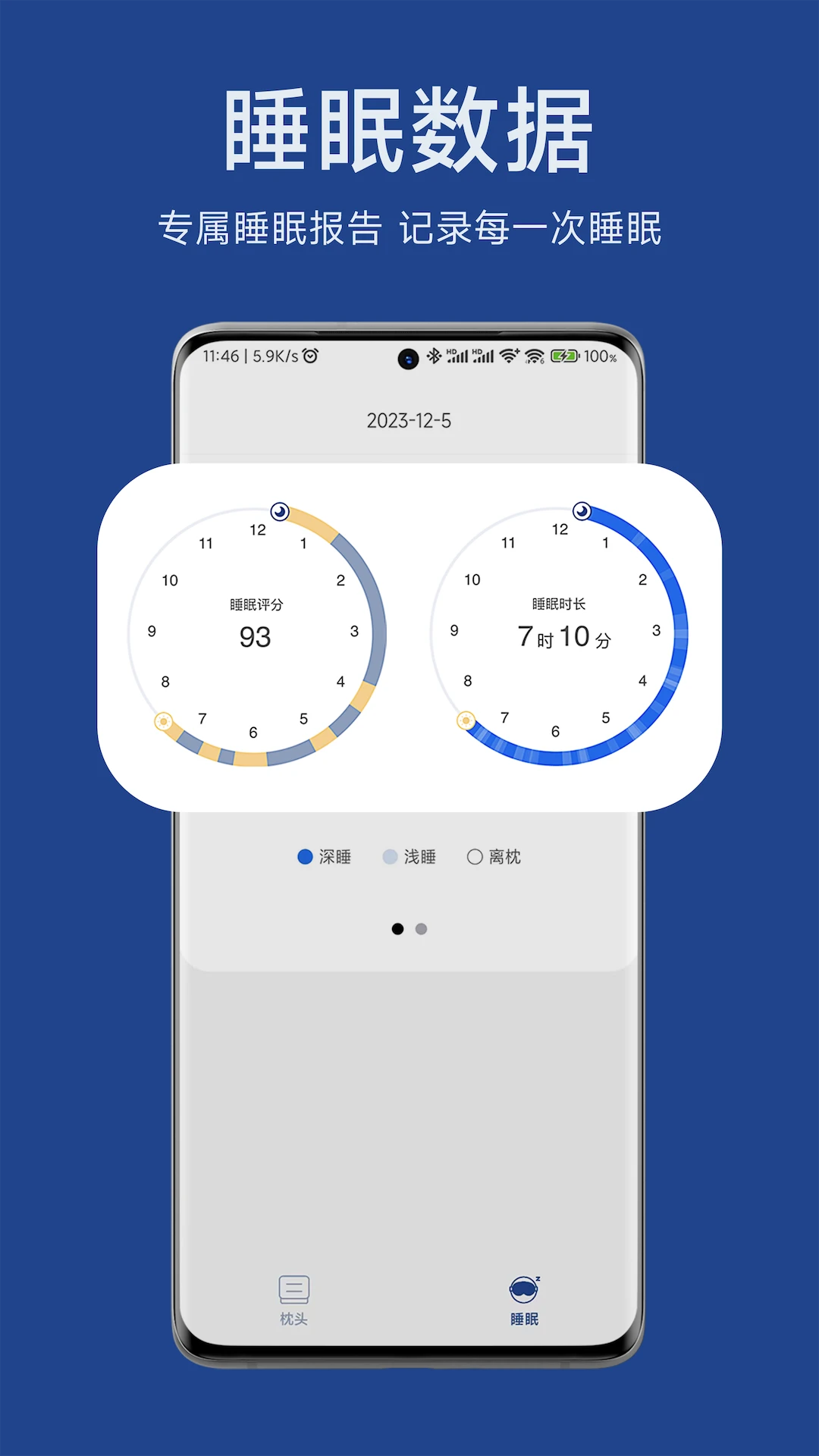 睡眠数据界面